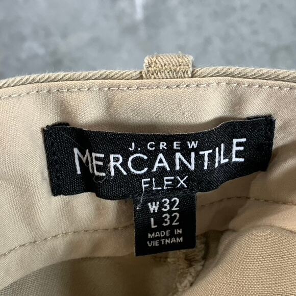 J.CREW Mercantile Men's Tan Slim-Fit Flex Chino Pants SZ 32X32 - Picture 7 of 9